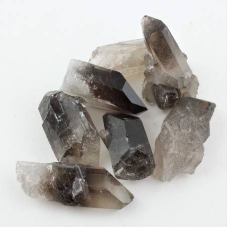 Punta de Cuarzo Ahumado Muy Puro Natural Minerales terapia de Cristales Chakra-2