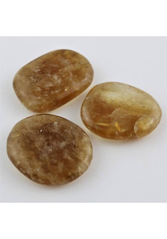 PALMSTONE CALCITE miellée Dégringolé Inclusions Cristal thérapie Chakra Reiki Zen-1