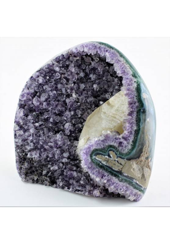 Big Uruguay AMETHYST DRUZY with CALCITE Rare Piece Quality-1