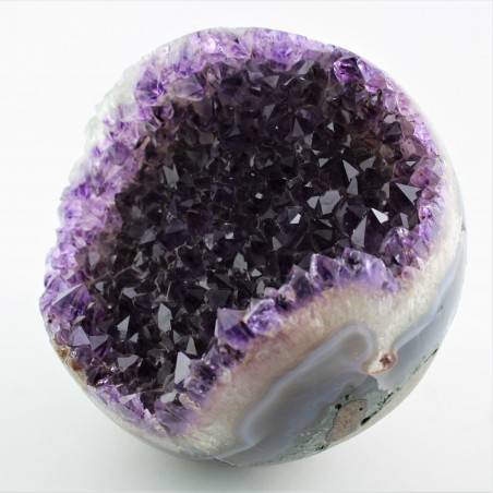 Minéraux Grand BALLE DRUSE Améthyste Avec Agate Violet Uruguay avant Qualité UNIQUE-6