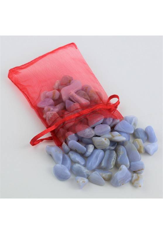 Sacchetto Calcedonio Mignon Burattato 100g Cristalloterapia Ossidi Quarzi Chakra Reiki-1