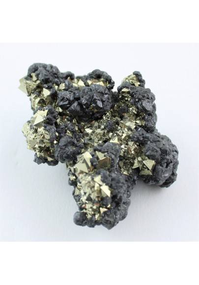 MINERALE PIRITE con Marcasite Cristalloterapia Collezionismo 156g Arredamento-1