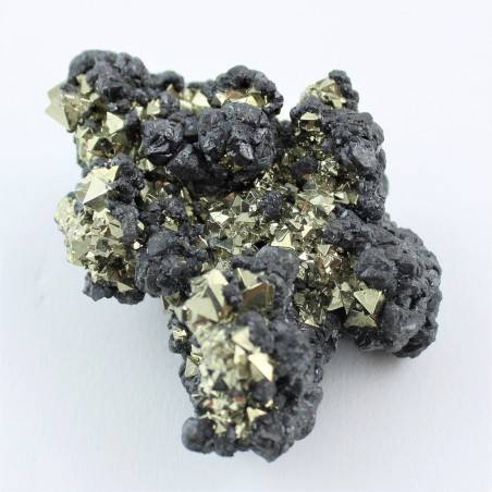 MINERALE PIRITE con Marcasite Cristalloterapia Collezionismo 156g Arredamento-1
