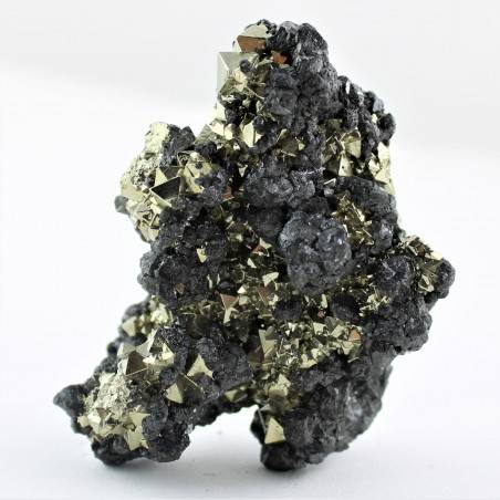 MINERALE PIRITE con Marcasite Cristalloterapia Collezionismo 156g Arredamento-3