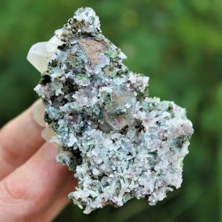 Minéraux Fleur de Améthyste Avec Calcite jaune haute Qualité Objets de collection-3