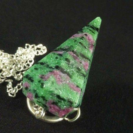 Professional Pendulum in Rubyzoisite RUBY Zoisite Divination Crystal Healing-2