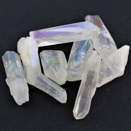 Punte naturali AQUA AURA Ghiaccio Riflessi Arcobaleno Minerali Cristalloterapia-1