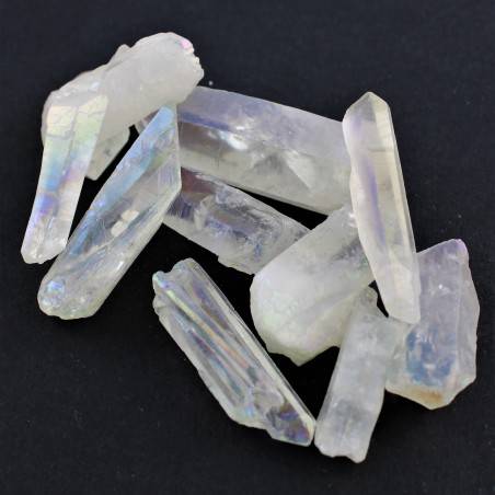 Punte naturali AQUA AURA Ghiaccio Riflessi Arcobaleno Minerali Cristalloterapia-2
