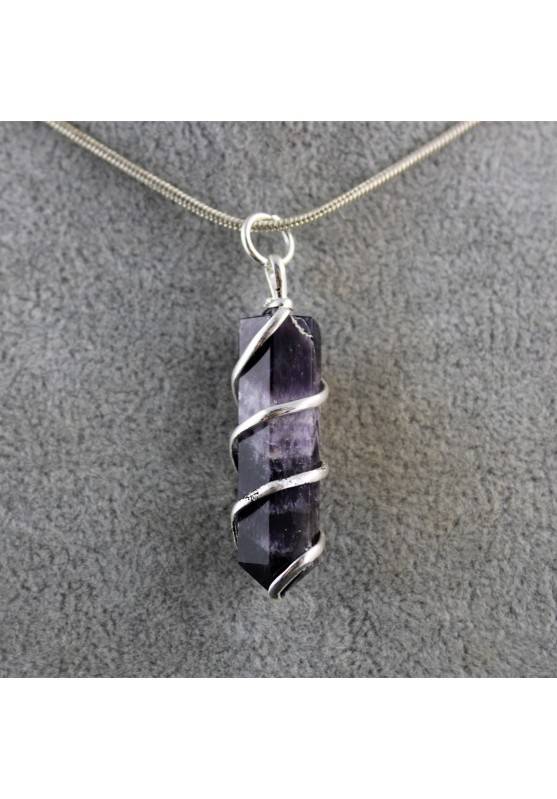 Pendentifs Améthyste chamanique Avec Spirale Cristal thérapie Chakra Reiki Zen A+-1