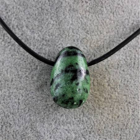 Ciondolo Ruby Zoisite Burattato Cristalloterapia Regalo Collezionismo Chakra Zen-2
