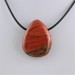 Ciondolo GOCCIA di DIASPRO ROSSO Pendente Collana Cristalloterapia Chakra A+-1