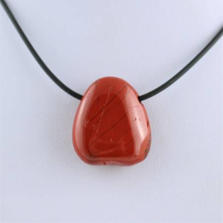 Ciondolo GOCCIA di DIASPRO ROSSO Pendente Collana Cristalloterapia Chakra A+-3