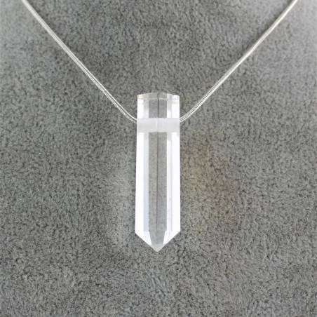 Pendant Hyaline Quartz POINT Rock CRYSTAL Necklace Crystal Healing-2