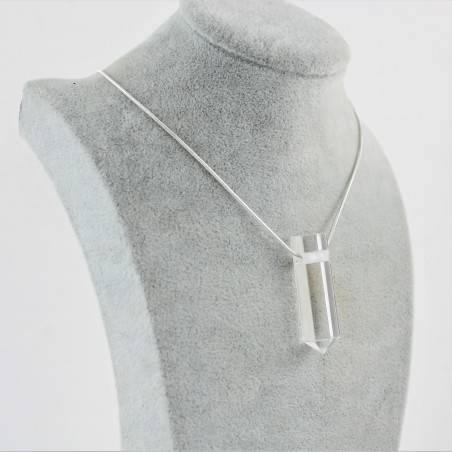 Pendant Hyaline Quartz POINT Rock CRYSTAL Necklace Crystal Healing-4