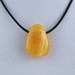 Orange Calcite Pendant crystal bead aragonite gift idea zen charms necklace-1