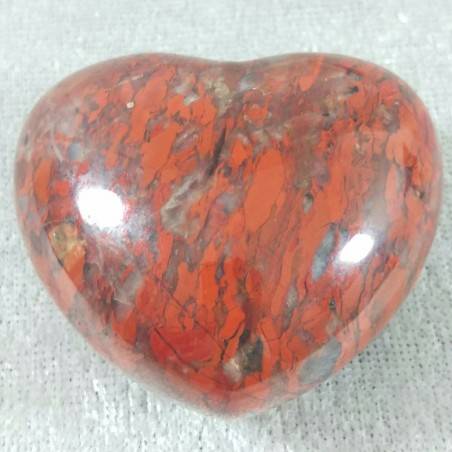 CUORE in DIASPRO ROSSO Brecciato GRANDE AMORE Cristalloterapia Minerali Regalo-1