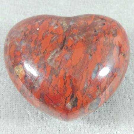 CUORE in DIASPRO ROSSO Brecciato GRANDE AMORE Cristalloterapia Minerali Regalo-2