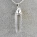 Pendentif Quartz Hyalin Plaqué Argent Collier Cristal de roche PUR Pointe-1