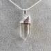 Pendentif Quartz Hyalin Plaqué Argent Collier Cristal de roche PUR Pointe-4