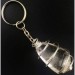 Hyaline QUARTZ Keychain Keyring Handmade Silver Plated Spiral A+-2