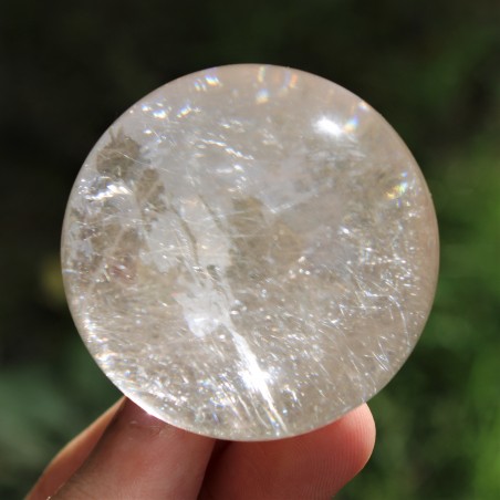 Sphere RUTILATED QUARTZ Optical Lodolite Crystal Healing Home Decor High Quality-1