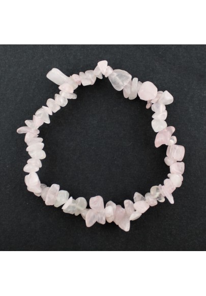 Pulsera Chip de CUARZO ROSA Minerales Cristaloterapia Regalo Zen A+-2