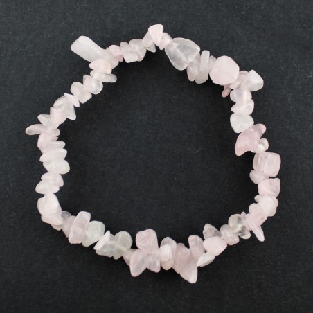 Pulsera Chip de CUARZO ROSA Minerales Cristaloterapia Regalo Zen A+-2