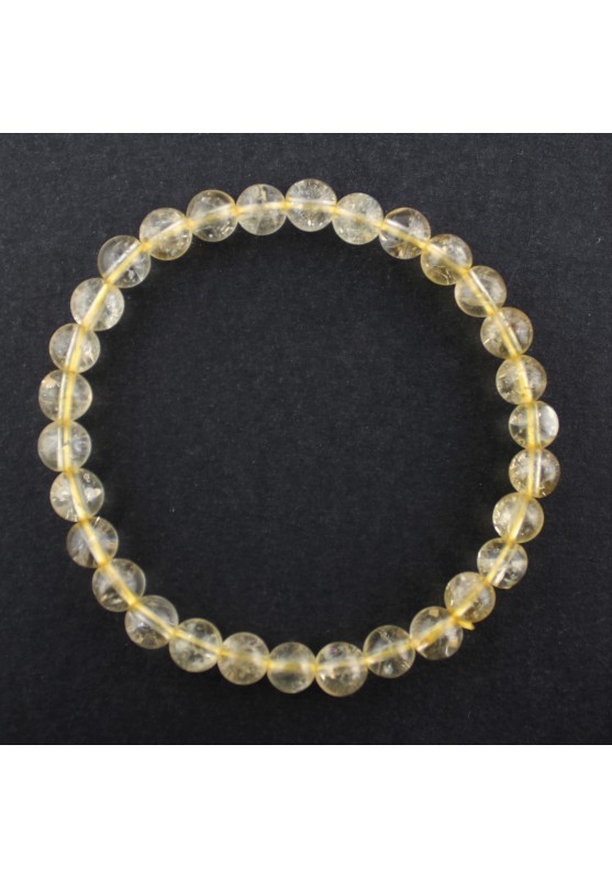 Citrine QUARTZ Bracelet Crystal Healing 7mm Sphere A+ Cancer Aries Zodiac Chakra-1