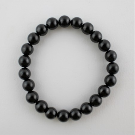 Pulsera Shungite Pulsera a Esferas 8mm Unisex Terapia de Cristales Chakra Reiki-1
