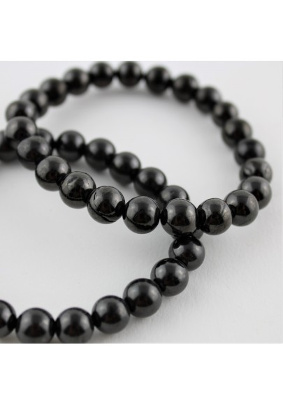 Pulsera Shungite Pulsera a Esferas 8mm Unisex Terapia de Cristales Chakra Reiki-2