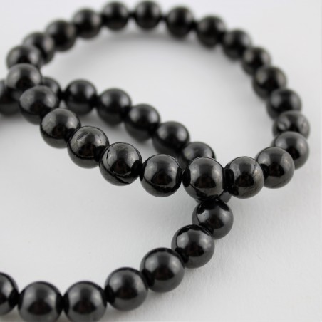 Pulsera Shungite Pulsera a Esferas 8mm Unisex Terapia de Cristales Chakra Reiki-2