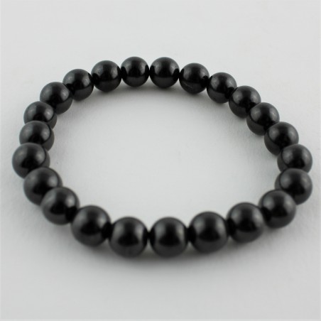 Pulsera Shungite Pulsera a Esferas 8mm Unisex Terapia de Cristales Chakra Reiki-3