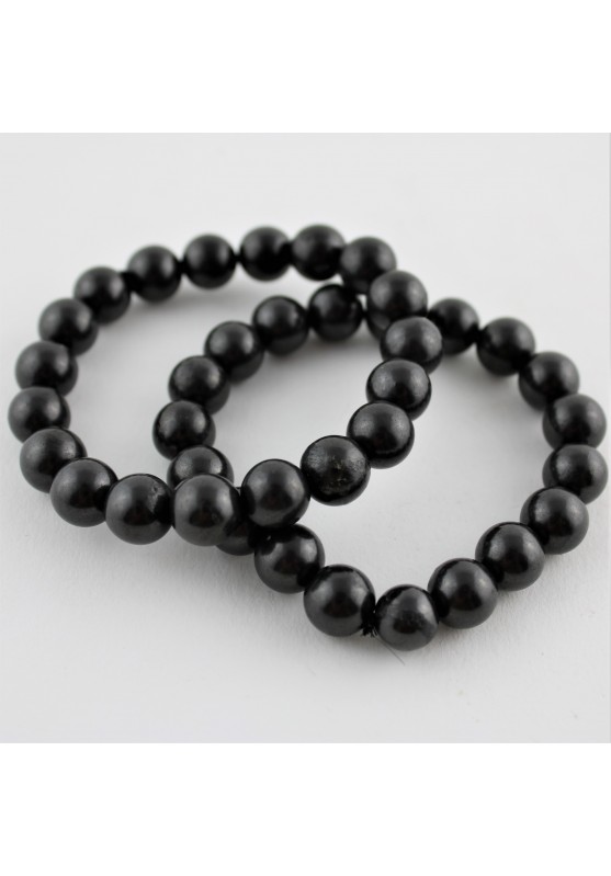 BRACELET Shungite Bracelet a sphères 8mm Bijoux Minéraux Zodeaco Bélier-1