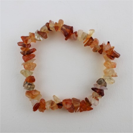 Pulsera en Chip ÁGATA CORNALINA Terapia de Cristales Chakra Reiki A+-1