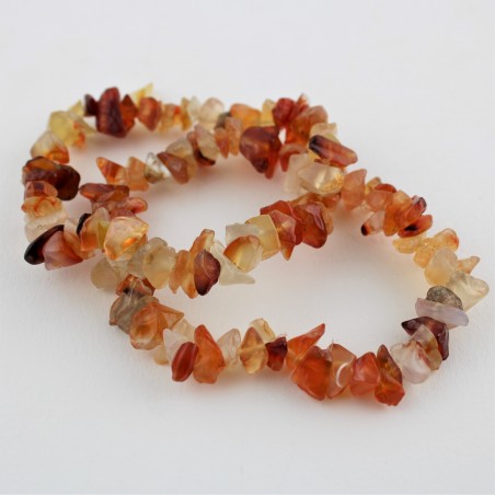 Pulsera en Chip ÁGATA CORNALINA Terapia de Cristales Chakra Reiki A+-2