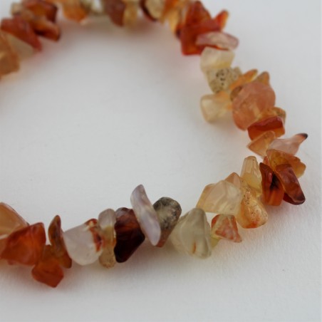 Pulsera en Chip ÁGATA CORNALINA Terapia de Cristales Chakra Reiki A+-3