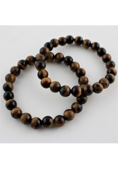 Tiger's Eyes Bracelet Sphere 8mm High Quality Crystal Healing Stone Leo Zodiac-1