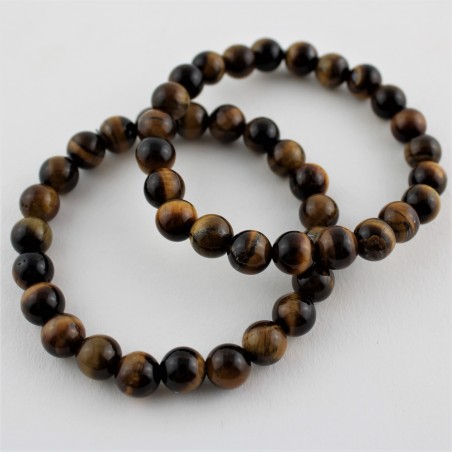 Tiger's Eyes Bracelet Sphere 8mm High Quality Crystal Healing Stone Leo Zodiac-1