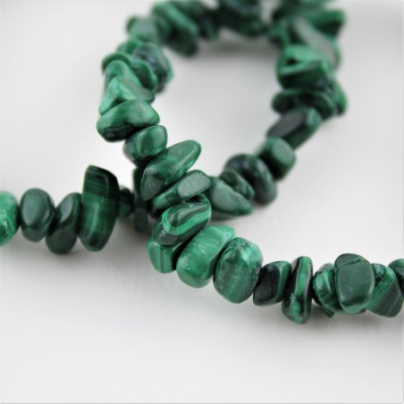 Bracelet chips MALACHITE Green Zodiaco Tauro Libra Crystal Healing A+-2