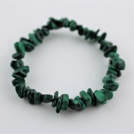 Bracelet chips Tumbled MALACHITE Green Crystal Healing Chakra Reiki Zen-4