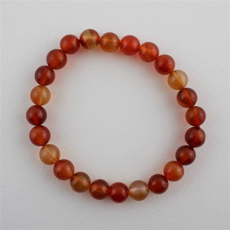 CARNELIAN Crystal AGATE Bracelet Sphere 8mm Zodiac Taurus Leo Cancer Chakra-3