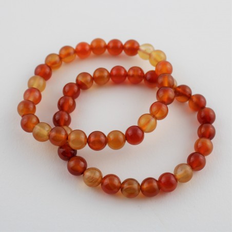 CARNELIAN Crystal AGATE Bracelet Sphere 8mm Zodiac Taurus Leo Cancer Chakra-2