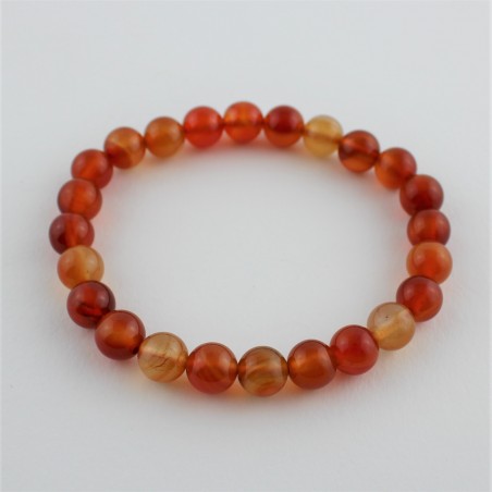 CARNELIAN Crystal AGATE Bracelet Sphere 8mm Zodiac Taurus Leo Cancer Chakra-4