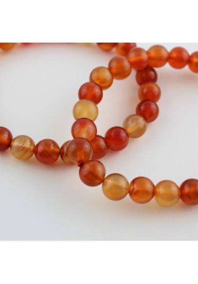 CARNELIAN Crystal AGATE Bracelet Sphere 8mm Zodiac Taurus Leo Cancer Chakra-1
