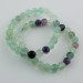 Bracciale in Fluorite Mista Sfere 8mm Braccialetto Cristalloterapia Minerali-2