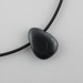 Ciondolo GOCCIA di EMATITE EXTRA Collana Gioielli Nero Lucido Minerali Zodiaco-1