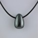 Ciondolo GOCCIA di EMATITE EXTRA Collana Gioielli Nero Lucido Minerali Zodiaco-2