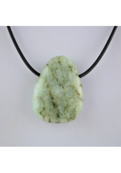 Tumbled AQUAMARINE Drop Pendant Necklace Drop Crystal Therapy Minerals-2