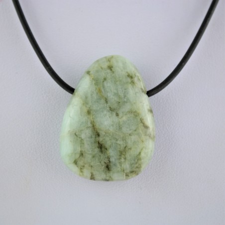 Tumbled AQUAMARINE Drop Pendant Necklace Drop Crystal Therapy Minerals-2