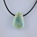Tumbled AQUAMARINE Drop Pendant Necklace Drop Crystal Therapy Minerals-3
